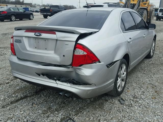 3FAHP0HAXCR315989 - 2012 FORD FUSION SE SILVER photo 4