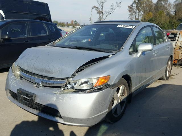 1HGFA16876L031801 - 2006 HONDA CIVIC EX SILVER photo 2