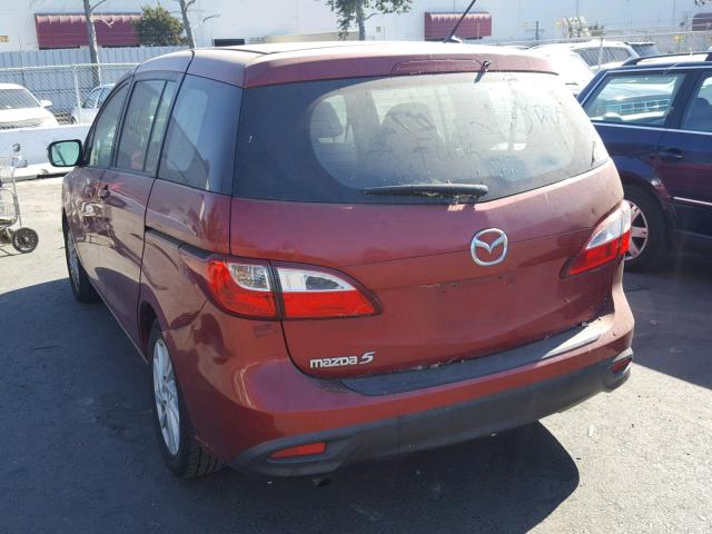 JM1CW2BL8E0167079 - 2014 MAZDA 5 SPORT RED photo 3