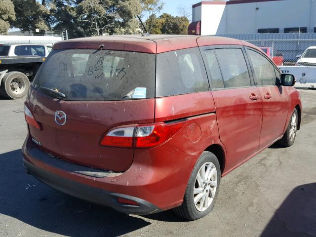 JM1CW2BL8E0167079 - 2014 MAZDA 5 SPORT RED photo 4