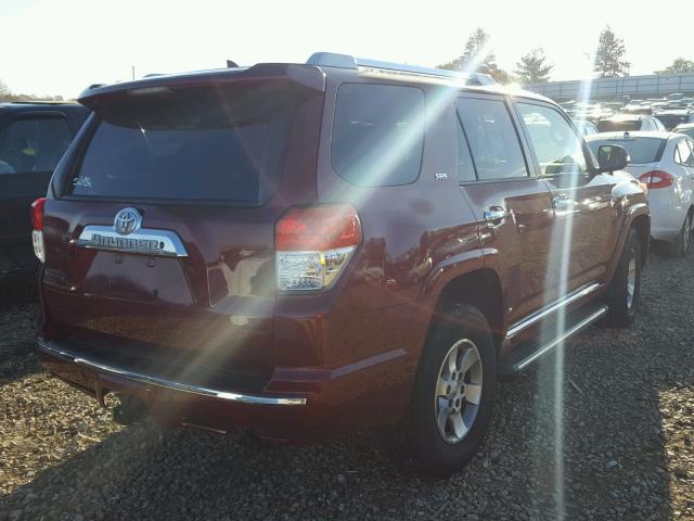 JTEBU5JR6D5113690 - 2013 TOYOTA 4RUNNER SR MAROON photo 4