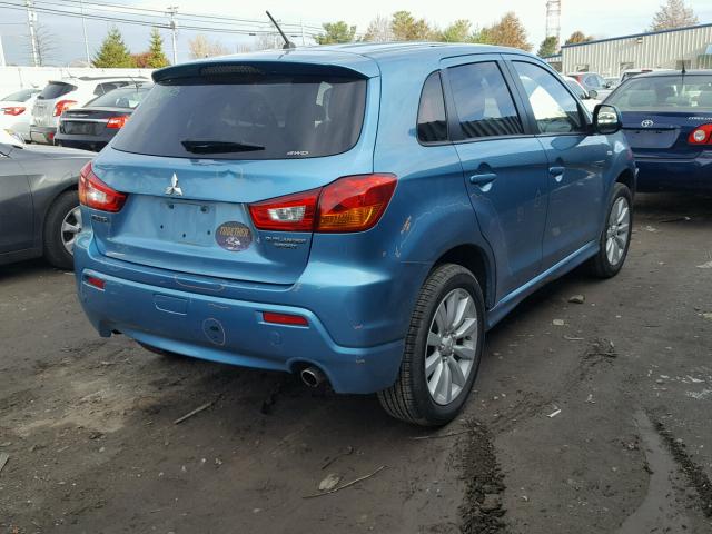 JA4AR4AU9BZ023871 - 2011 MITSUBISHI OUTLANDER BLUE photo 4