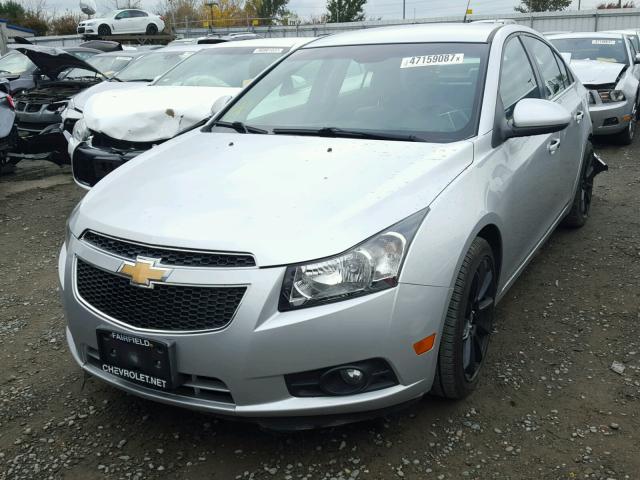 1G1PG5SB1E7122458 - 2014 CHEVROLET CRUZE LTZ SILVER photo 2