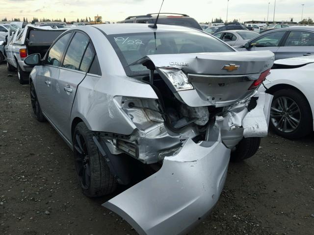 1G1PG5SB1E7122458 - 2014 CHEVROLET CRUZE LTZ SILVER photo 3