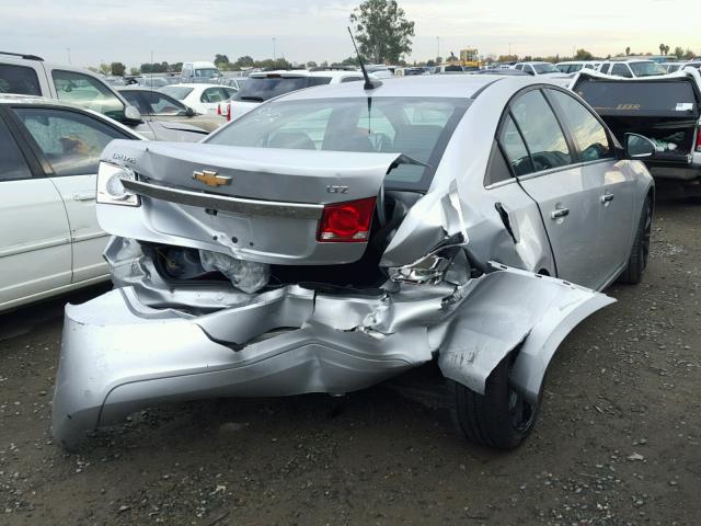 1G1PG5SB1E7122458 - 2014 CHEVROLET CRUZE LTZ SILVER photo 4