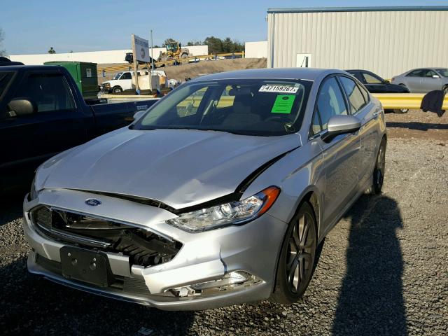 3FA6P0G70HR327945 - 2017 FORD FUSION S SILVER photo 2