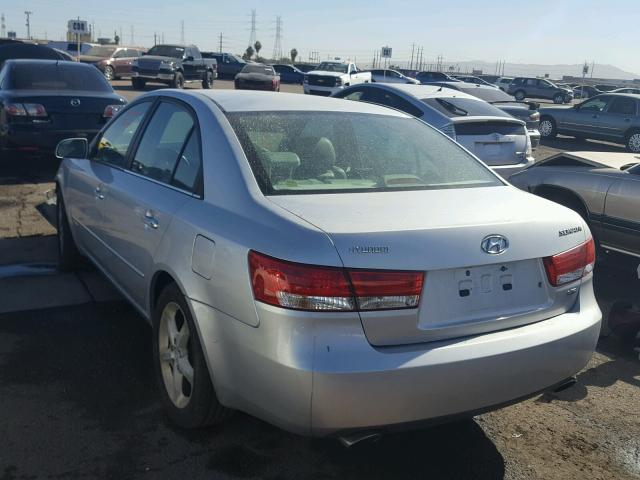 5NPEU46F46H091315 - 2006 HYUNDAI SONATA GLS SILVER photo 3