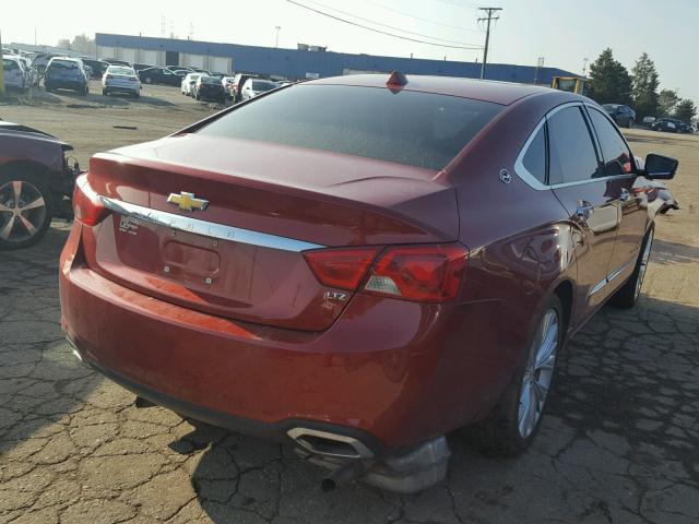 2G1155S33E9165539 - 2014 CHEVROLET IMPALA LTZ RED photo 4