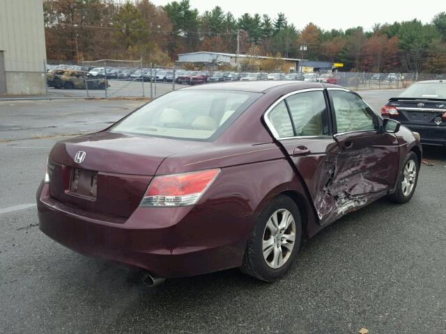 1HGCP26469A067385 - 2009 HONDA ACCORD LXP BURGUNDY photo 4