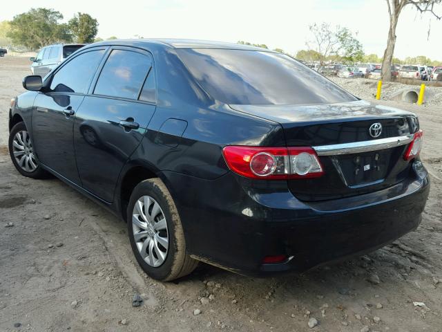 5YFBU4EE8CP045982 - 2012 TOYOTA COROLLA BA BLACK photo 3