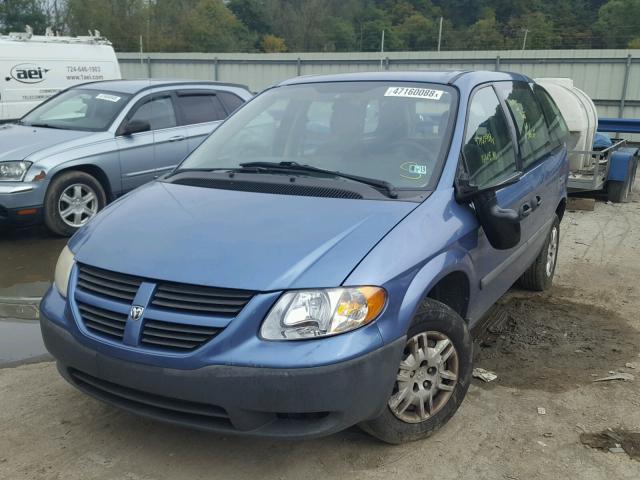 1D4GP25B87B168017 - 2007 DODGE CARAVAN SE BLUE photo 2