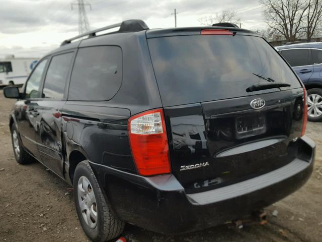 KNDMB233866038871 - 2006 KIA SEDONA EX BLACK photo 3