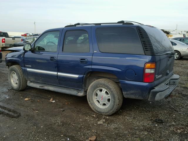 1GKEK13Z82J262477 - 2002 GMC YUKON BLUE photo 3