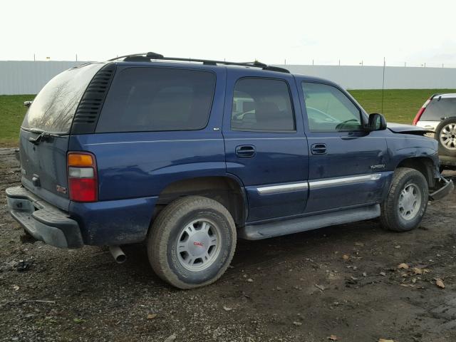 1GKEK13Z82J262477 - 2002 GMC YUKON BLUE photo 4