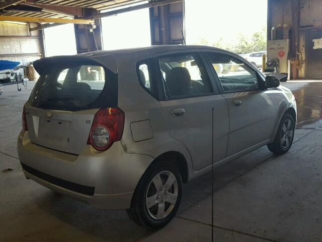 KL1TD6DE5BB185087 - 2011 CHEVROLET AVEO LS SILVER photo 4