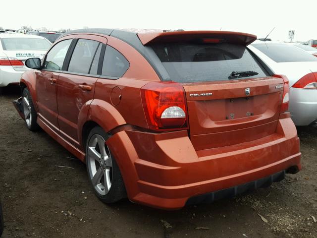 1B3HB68F78D676329 - 2008 DODGE CALIBER SR ORANGE photo 3