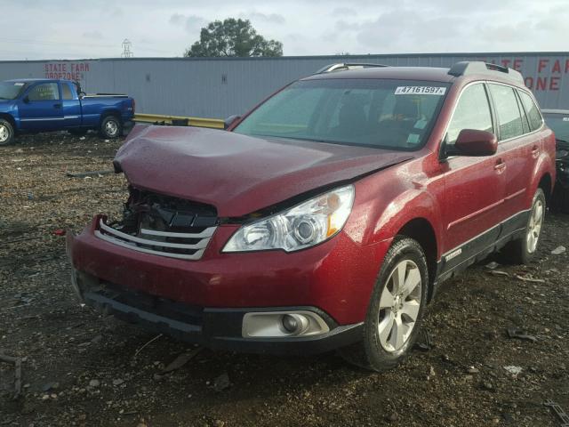 4S4BRCAC4C3238747 - 2012 SUBARU OUTBACK 2. RED photo 2