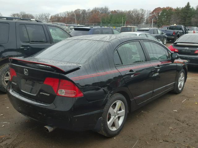 1HGFA16808L053920 - 2008 HONDA CIVIC EX BLACK photo 4