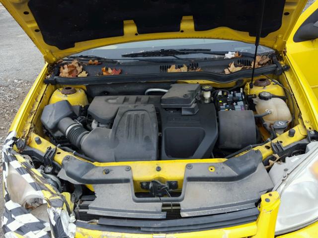 1G1AK12F657542992 - 2005 CHEVROLET COBALT YELLOW photo 7