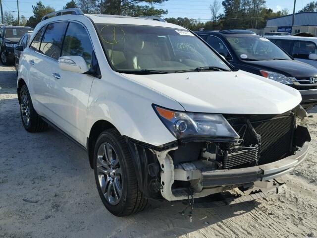 2HNYD2H49AH530209 - 2010 ACURA MDX TECHNO WHITE photo 1