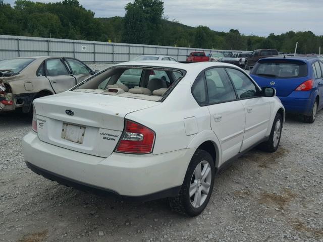 4S4BL84C254224806 - 2005 SUBARU LEGACY OUT WHITE photo 4