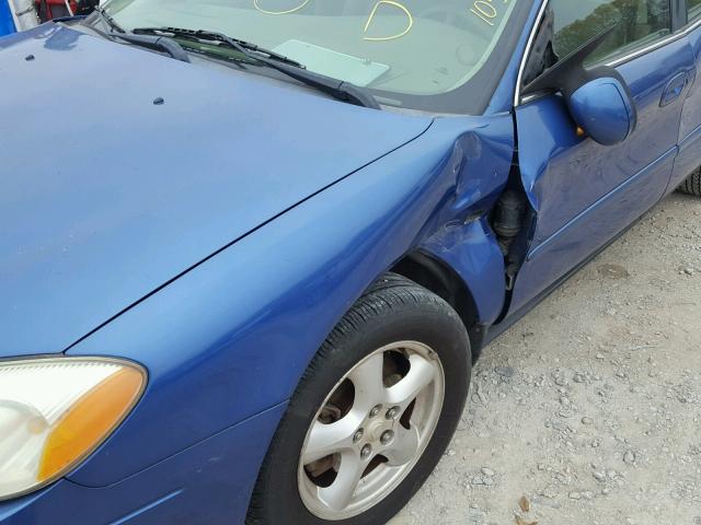 1FAHP58S23A105421 - 2003 FORD TAURUS SE BLUE photo 9