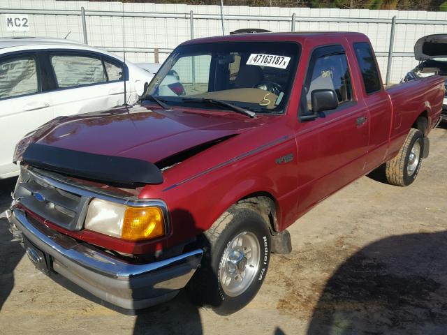 1FTCR14A8TPA90733 - 1996 FORD RANGER SUP RED photo 2