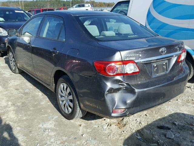 5YFBU4EE2CP007650 - 2012 TOYOTA COROLLA BA GRAY photo 3