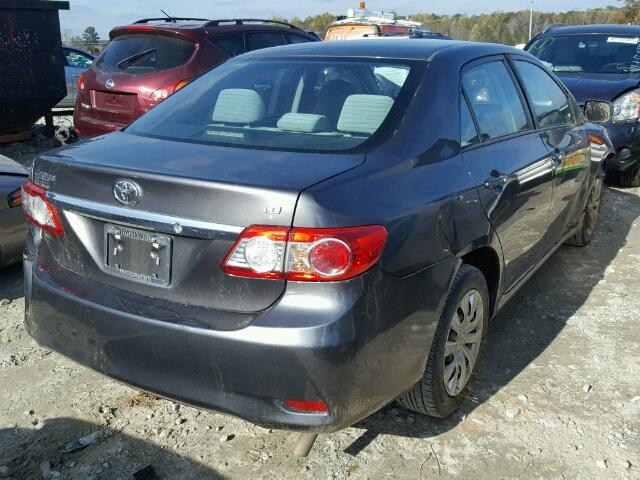 5YFBU4EE2CP007650 - 2012 TOYOTA COROLLA BA GRAY photo 4