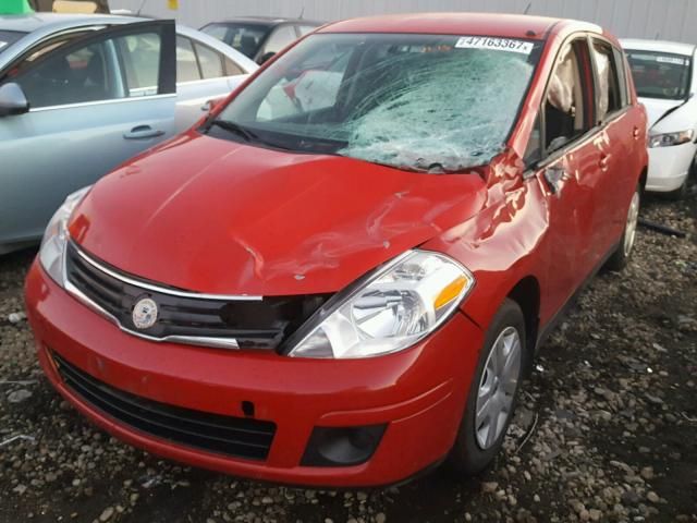 3N1BC1CP0BL470195 - 2011 NISSAN VERSA S RED photo 2