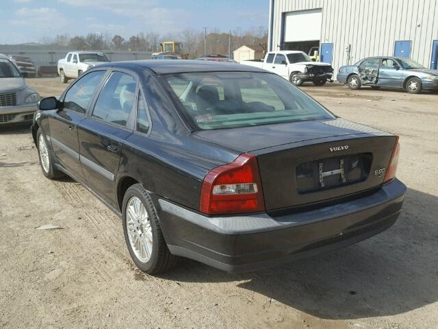 YV1TS92DX21241602 - 2002 VOLVO S80 BLACK photo 3