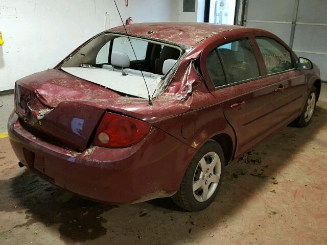 1G1AL58F987178700 - 2008 CHEVROLET COBALT LT MAROON photo 4