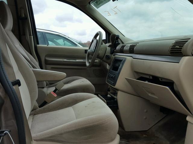 2FMZA57615BA86030 - 2005 FORD FREESTAR S TAN photo 5