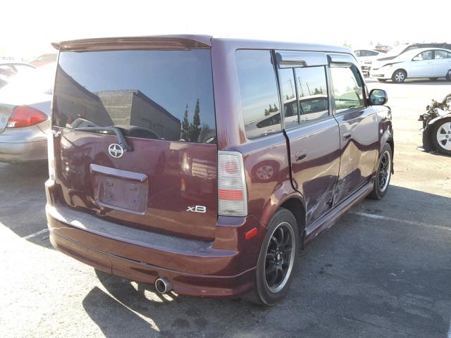 JTLKT324154029948 - 2005 TOYOTA SCION XB Bordo foto 4