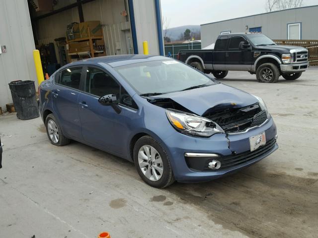 KNADN4A34G6634371 - 2016 KIA RIO EX BLUE photo 1