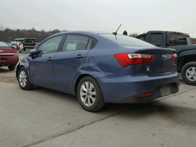 KNADN4A34G6634371 - 2016 KIA RIO EX BLUE photo 3