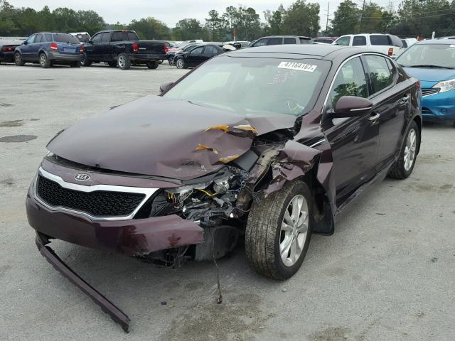 5XXGN4A76CG010540 - 2012 KIA OPTIMA EX BURGUNDY photo 2