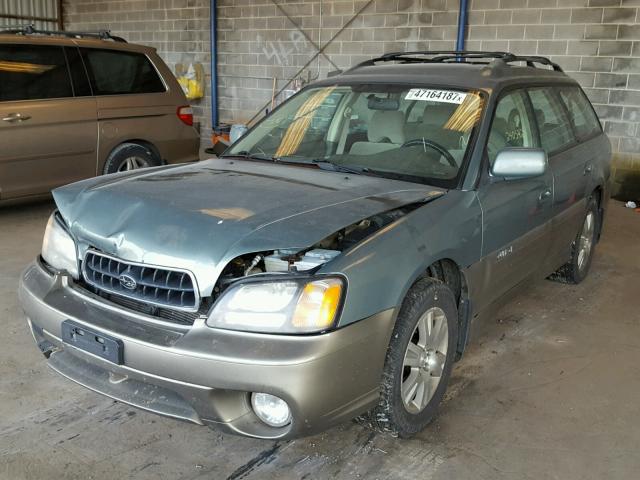 4S3BH815047605594 - 2004 SUBARU LEGACY OUT GREEN photo 2