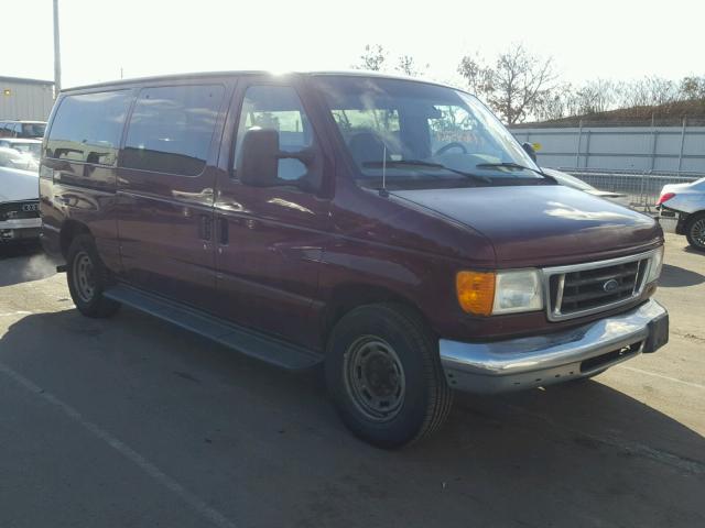 1FMRE11W26DB30280 - 2006 FORD ECONOLINE MAROON photo 1