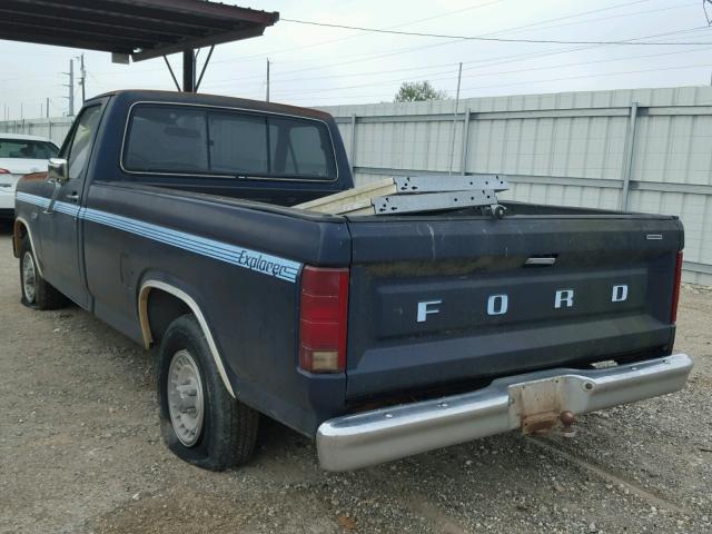 1FTDF15Y3ENA74057 - 1984 FORD F150 BLUE photo 3