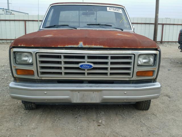 1FTDF15Y3ENA74057 - 1984 FORD F150 BLUE photo 9