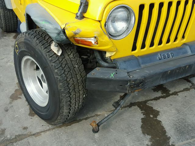 1J4FA49S7YP727054 - 2000 JEEP WRANGLER / YELLOW photo 9