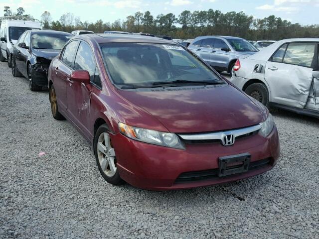 1HGFA16898L073499 - 2008 HONDA CIVIC EX BURGUNDY photo 1