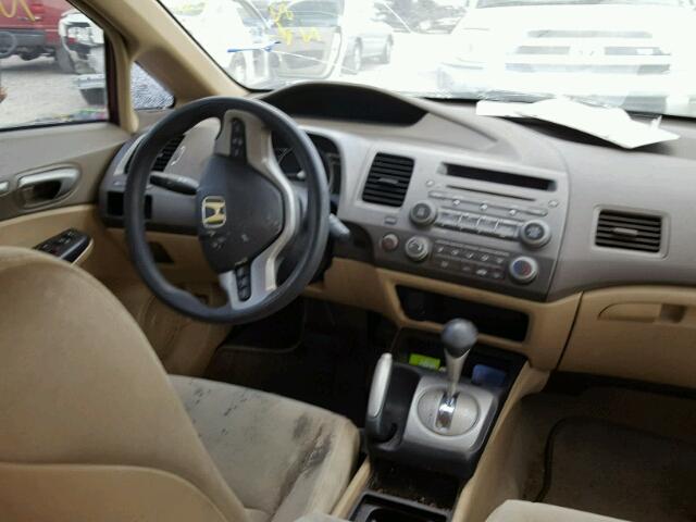 1HGFA16898L073499 - 2008 HONDA CIVIC EX BURGUNDY photo 9