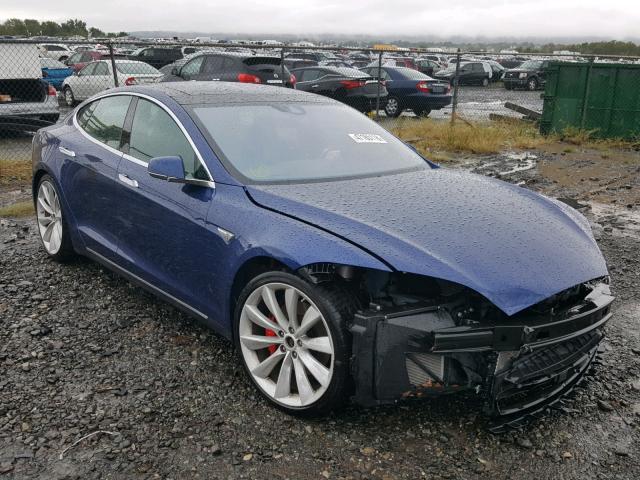 5YJSA1E48GF123774 - 2016 TESLA MODEL S BLUE photo 1