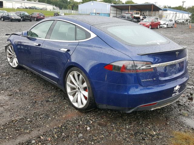 5YJSA1E48GF123774 - 2016 TESLA MODEL S BLUE photo 3