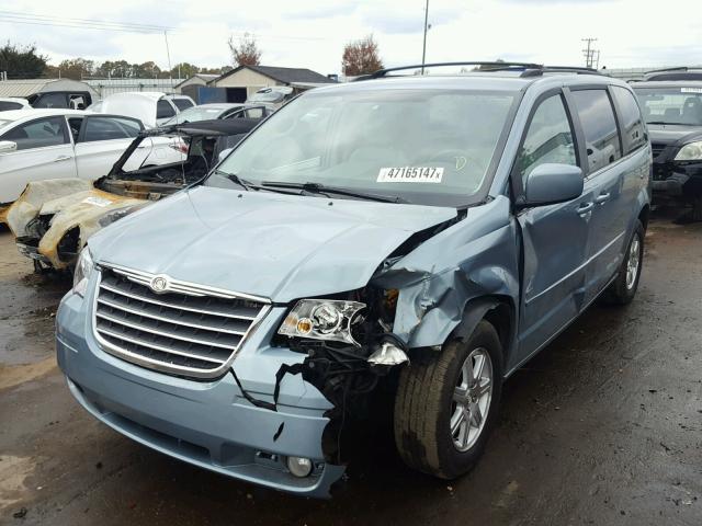 2A8HR54P68R787608 - 2008 CHRYSLER TOWN & COU TURQUOISE photo 2