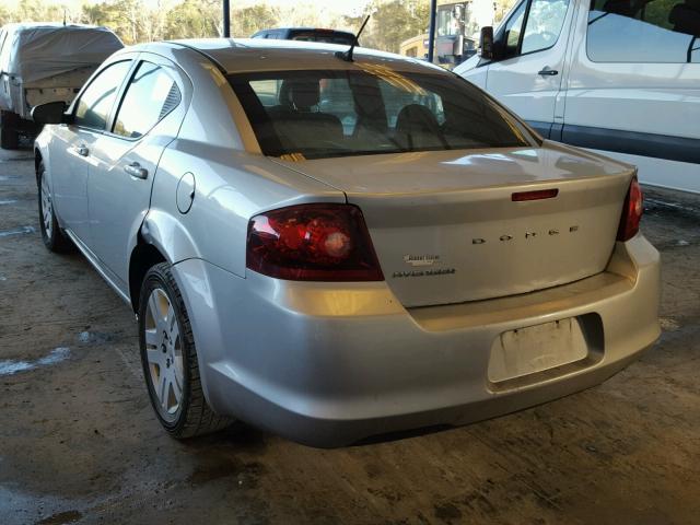 1C3CDZAB4CN103004 - 2012 DODGE AVENGER SE SILVER photo 3