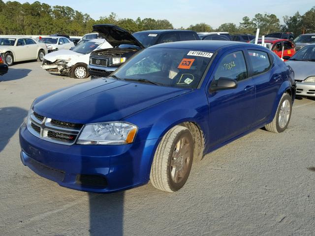 1C3CDZAB4DN610888 - 2013 DODGE AVENGER SE BLUE photo 2