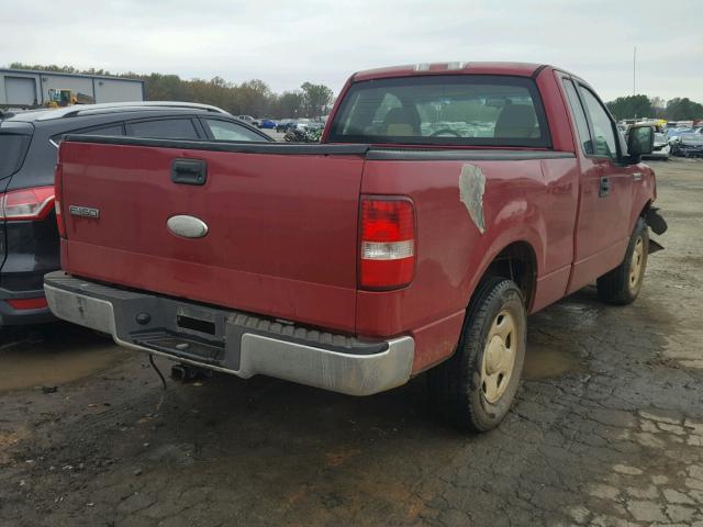 1FTRF12237NA21366 - 2007 FORD F150 MAROON photo 4